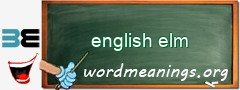 WordMeaning blackboard for english elm